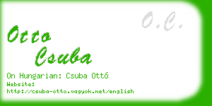 otto csuba business card