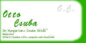 otto csuba business card